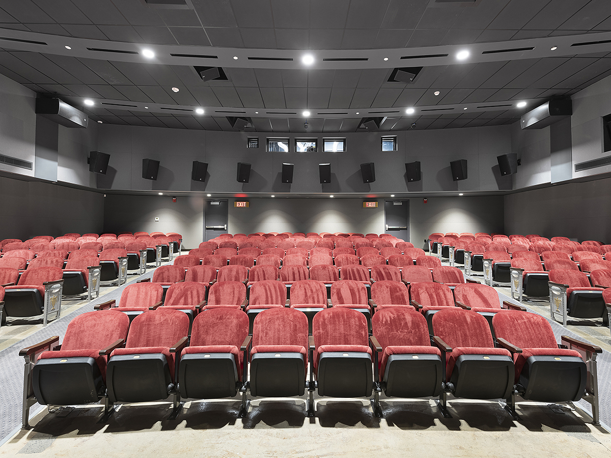 Full Dolby Atmos® set up at Sag Harbor Cinema in Sag Harbor, NY. 